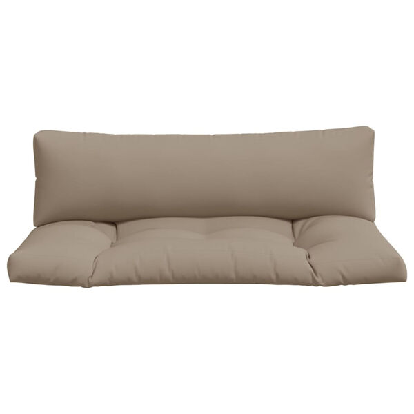 vidaXL Pallet Cushions 2 pcs Taupe Fabric