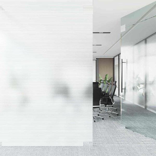vidaXL Window Film Frosted Stripes Design 0.9x5 m PVC
