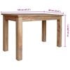 vidaXL Dining Table Solid Mahogany Wood 120x60x77 cm