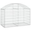 vidaXL Arched Gabion Basket 100x50x60/80 cm Galvanised Iron