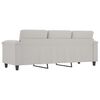 vidaXL 3-Seater Sofa Light Grey 180 cm Microfibre Fabric
