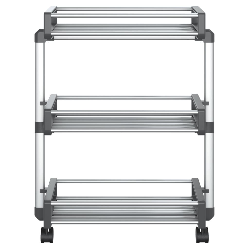 vidaXL Storage Trolley 59x20x75 cm Aluminium