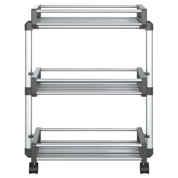 vidaXL Storage Trolley 59x20x75 cm Aluminium