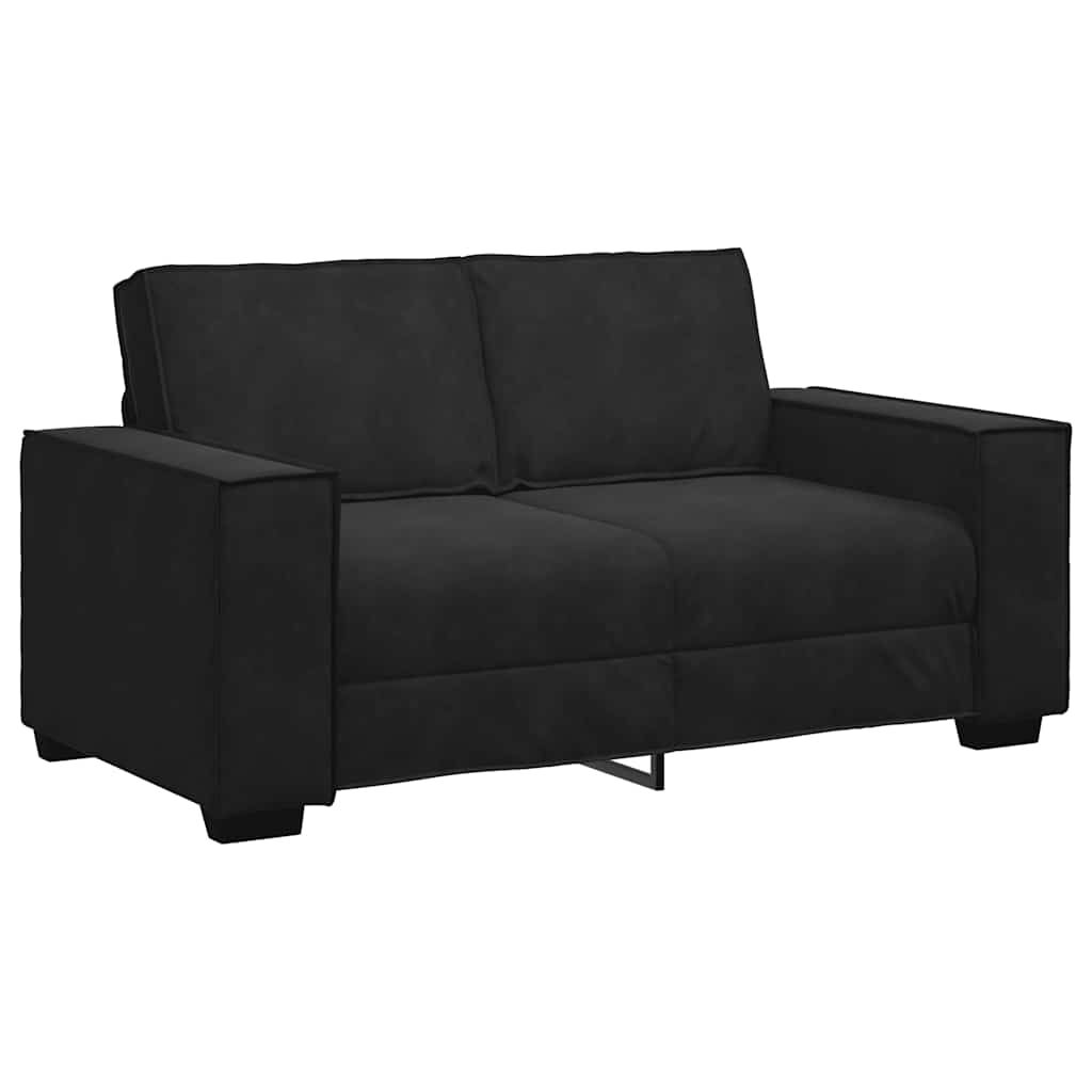 vidaXL 2 Piece Sofa Set with Cushions Black Velvet