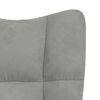 vidaXL Relaxing Chair Light Grey Velvet