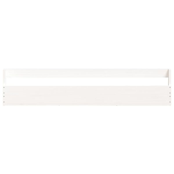 vidaXL Wall-mounted Shoe Racks 2 pcs White 110x9x23 cm Solid Wood Pine