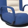 vidaXL Swivel Floor Chair Blue and Cream Fabric