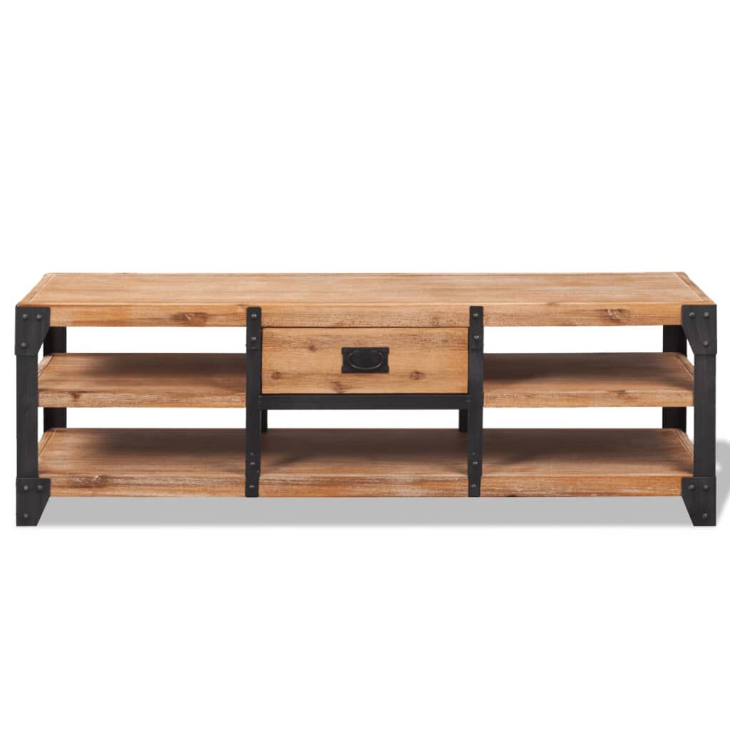 vidaXL Three Piece Living Room Furniture Set Solid Acacia Wood
