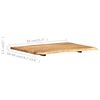 vidaXL Table Top Solid Acacia Wood 80x(50-60)x2.5 cm