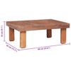 vidaXL Coffee Table 60x45x23 cm Solid Mahogany Wood