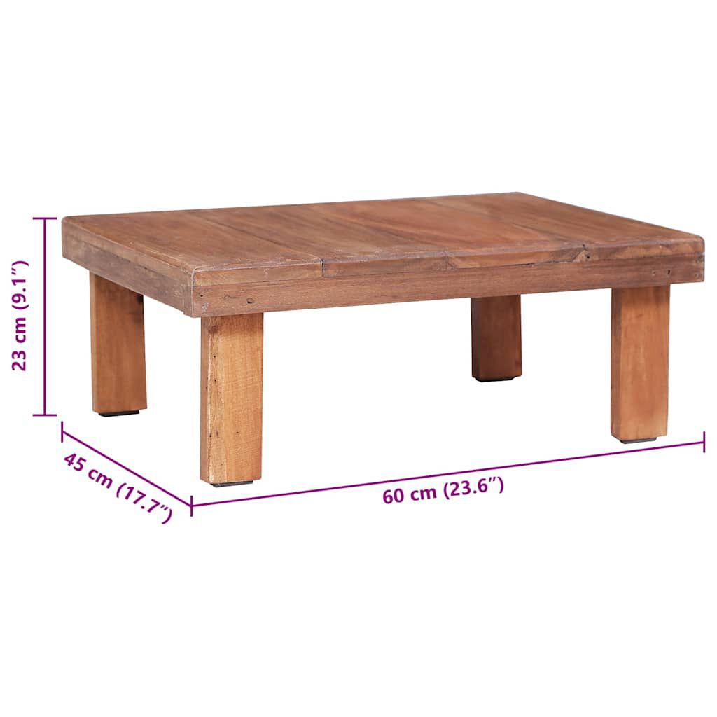 vidaXL Coffee Table 60x45x23 cm Solid Mahogany Wood