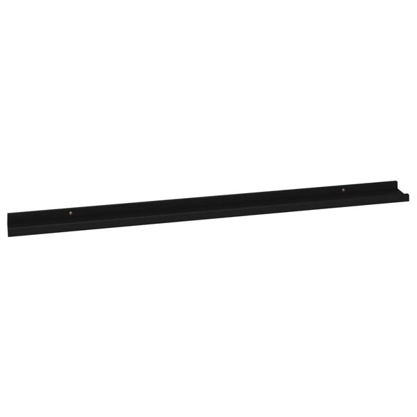 vidaXL Wall Shelves 2 pcs Black 115x9x3 cm