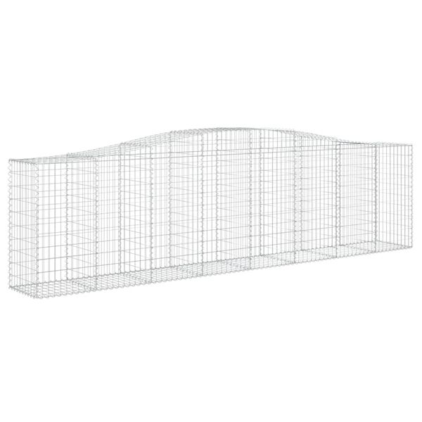 vidaXL Arched Gabion Baskets 5 pcs 400x50x100/120 cm Galvanised Iron
