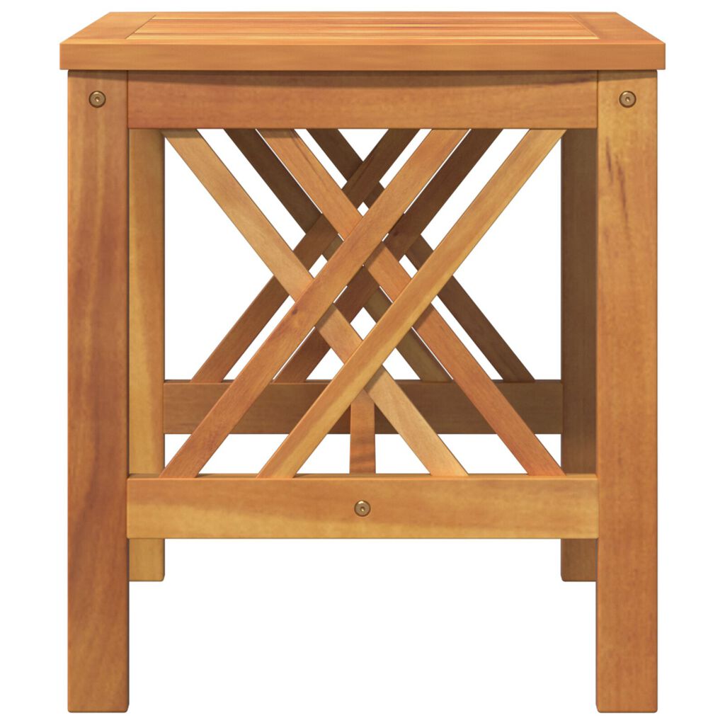 vidaXL Garden Side Table Brown 45x45x50 cm Solid Acacia Wood
