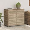 vidaXL Garden Storage Cabinet Beige 83x45x76 cm Poly Rattan