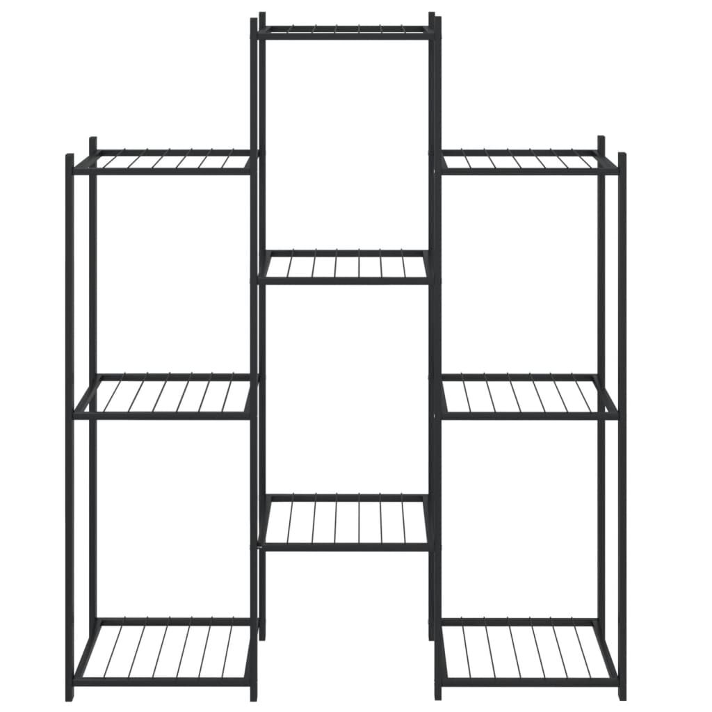 vidaXL Flower Stand 83x25x100 cm Black Iron