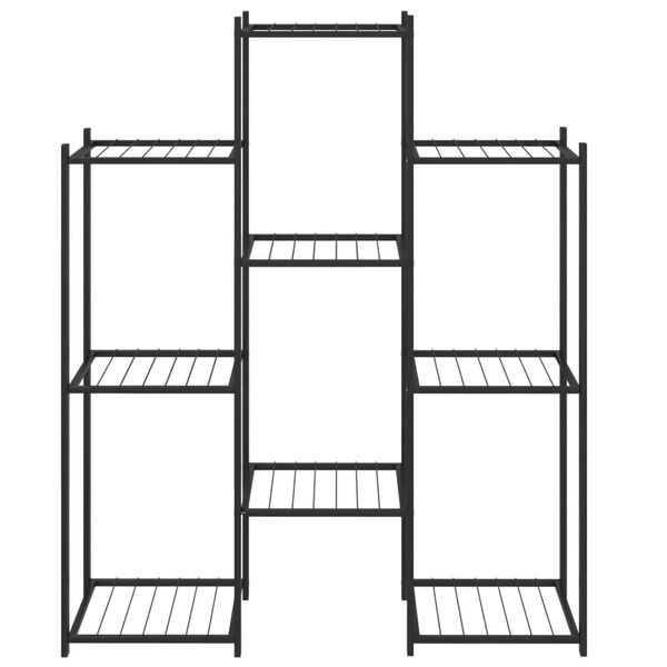 vidaXL Flower Stand 83x25x100 cm Black Iron