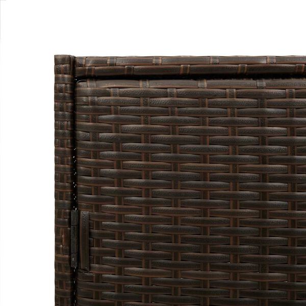 vidaXL Garden Storage Cabinet Brown 83x45x76 cm Poly Rattan