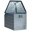 vidaXL Aluminium Box 737/381x410x460 mm Silver