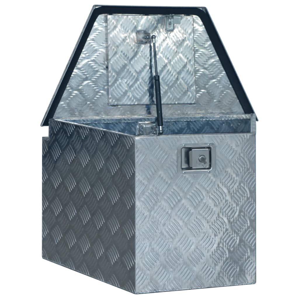 vidaXL Aluminium Box 737/381x410x460 mm Silver