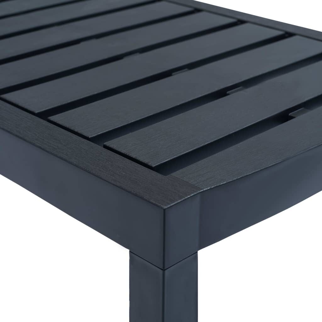 vidaXL 3 Piece Garden Lounge Set Plastic Anthracite