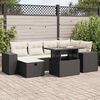 vidaXL 8 Piece Garden Sofa Set with Cushions Black Poly Rattan
