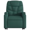vidaXL Electric Stand up Massage Recliner Chair Dark Green Fabric