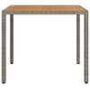 vidaXL Garden Table Grey 90 x 90 x 75 cm Poly Rattan