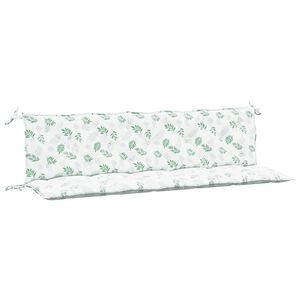 vidaXL Garden Bench Cushions 2 pcs Leaf Pattern Oxford Fabric