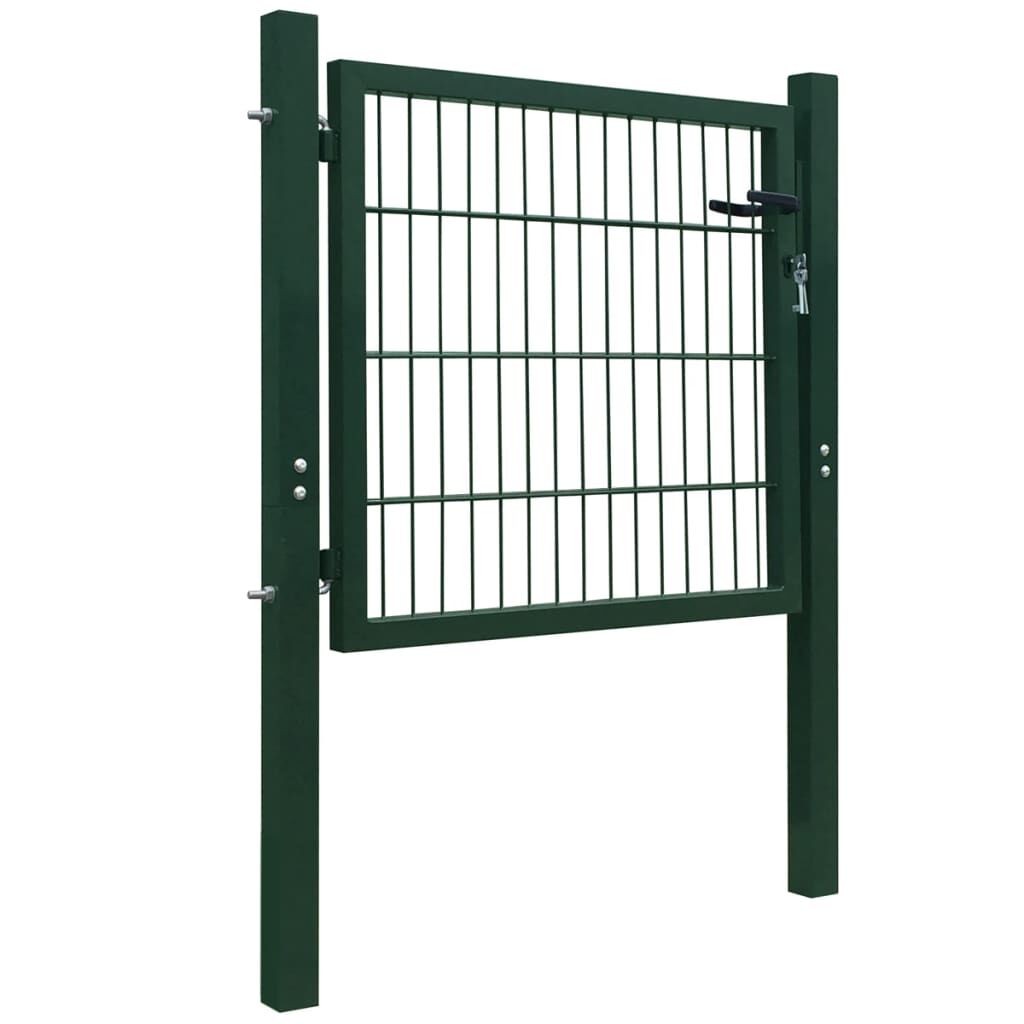 vidaXL 2D Fence Gate (Single) Green 106 x 130 cm
