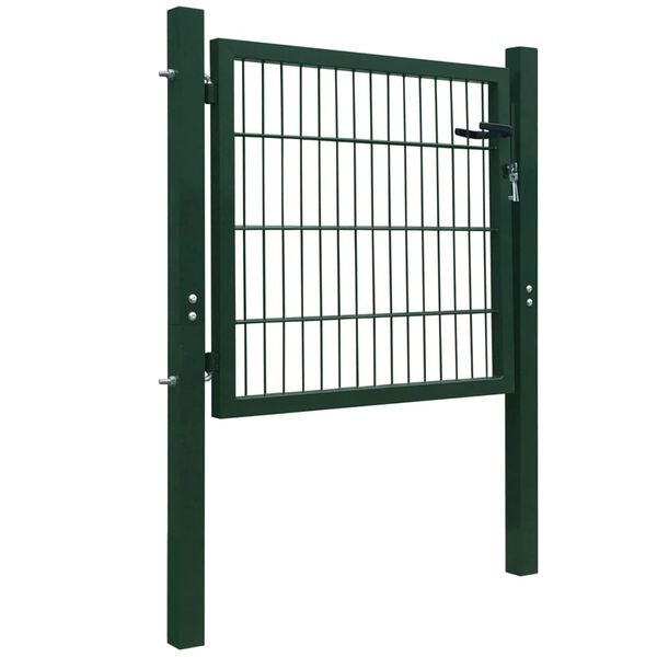 vidaXL 2D Fence Gate (Single) Green 106 x 130 cm
