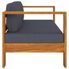 vidaXL 10 Piece Garden Lounge Set with Dark Grey Cushions Acacia Wood