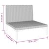 vidaXL Garden Sofas 2pcs with Cushions Half Round Poly Rattan