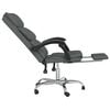 vidaXL Reclining Office Chair Dark Grey Fabric