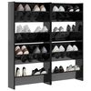 vidaXL Wall Shoe Cabinets 4 pcs High Gloss Black 60x18x60 cm Engineered Wood