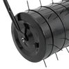 vidaXL Garden Lawn Roller Pull with Aerator Clamps Black 42 L Iron and Steel