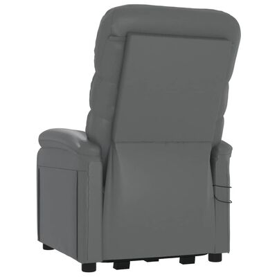 vidaXL Stand up Massage Chair Anthracite Faux Leather