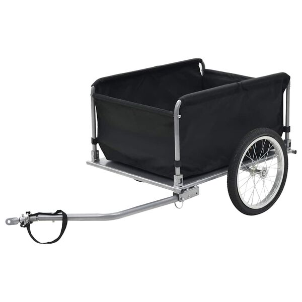 vidaXL Bike Trailer Black and Yellow 65 kg