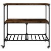 vidaXL Kitchen Trolley Smoked Oak 100x50x95 cm Engineered Wood