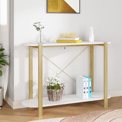 vidaXL Console Table White 110x38x75 cm Engineered Wood