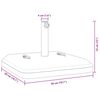 vidaXL Parasol Base with Handles for Ø38 / 48 mm Poles 27 kg Square
