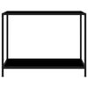 vidaXL Console Table Black 100x35x75 cm Tempered Glass