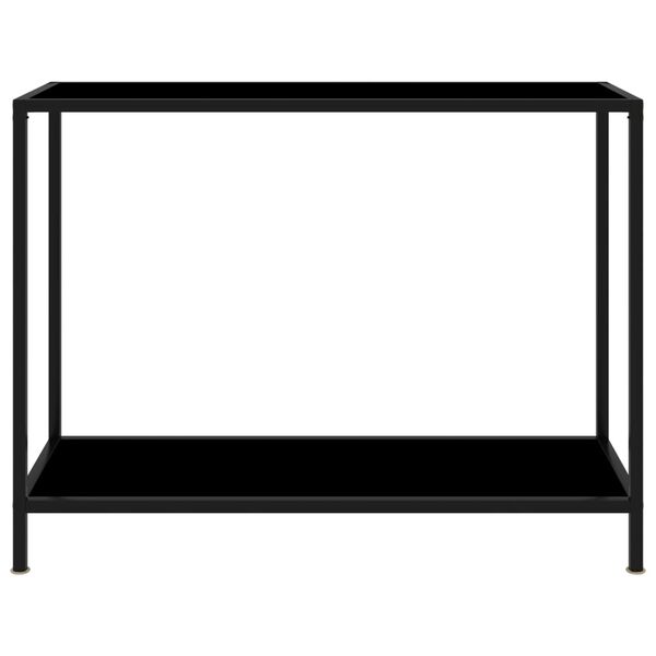 vidaXL Console Table Black 100x35x75 cm Tempered Glass