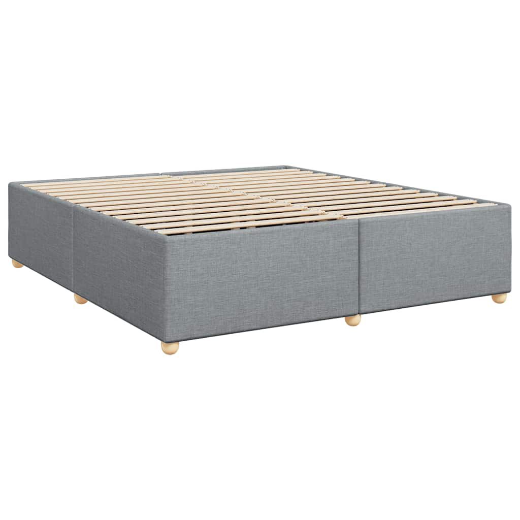vidaXL Bed Frame without Mattress Light Grey California King Fabric