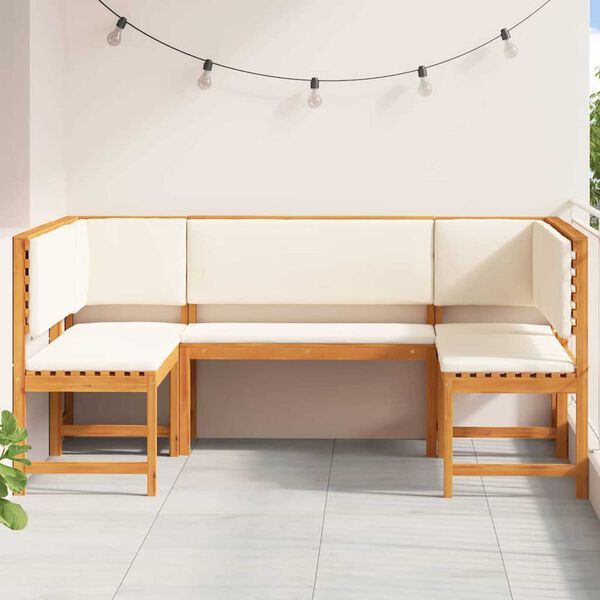 vidaXL Garden Bench Set 5 pcs Brown Solid acacia wood