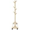 vidaXL Clothes Rack with Hooks and Wheels 100x35x157 cm Bamboo