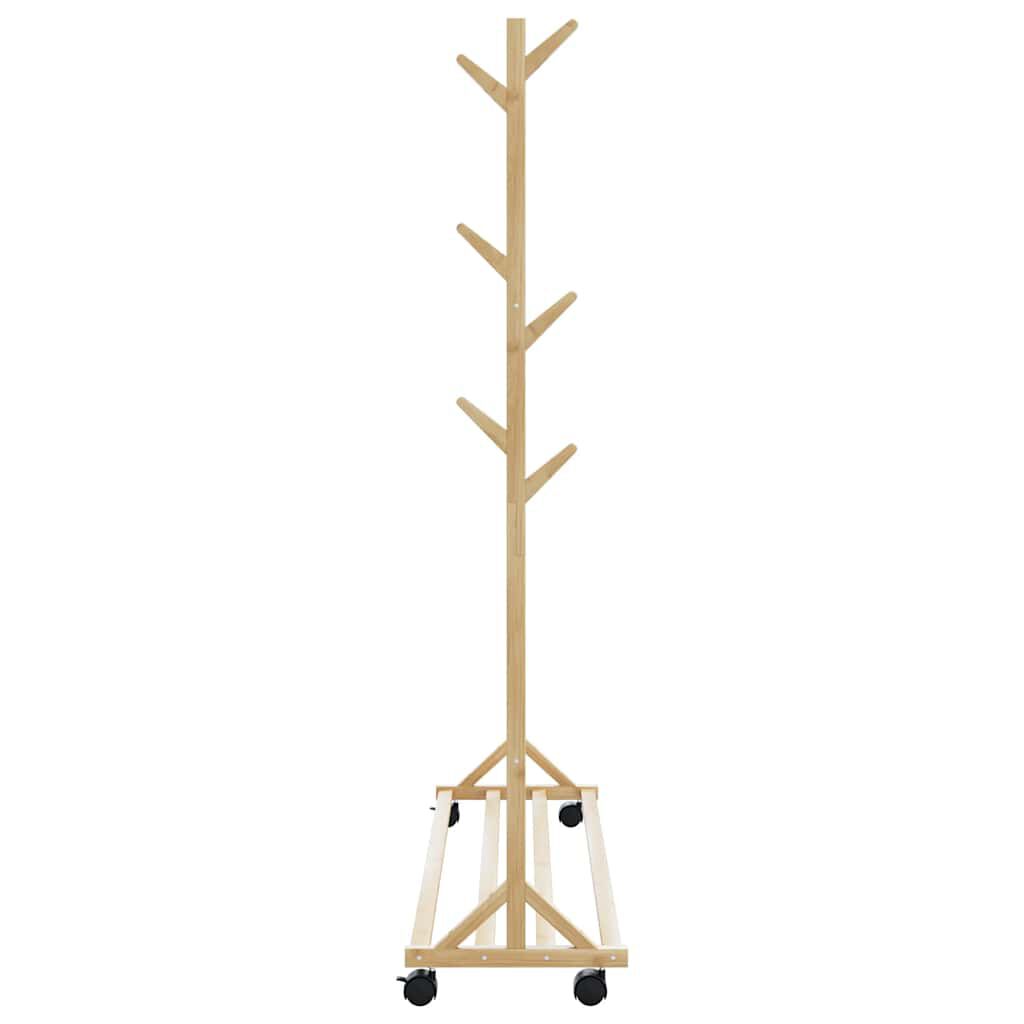 vidaXL Clothes Rack with Hooks and Wheels 100x35x157 cm Bamboo