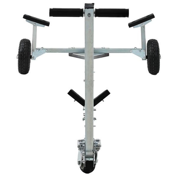 vidaXL Boat Trailer with 3 Wheels, Foldable and Adjustable, 160 kg Steel