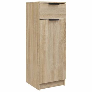 vidaXL Bathroom Cabinet Sonoma Oak 32x33.5x90 cm Engineered Wood