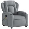 vidaXL Electric Massage Recliner Chair Light Grey Fabric